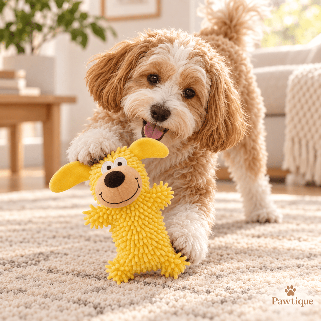 Pawtique WigglePup™ Chenille Squeaky Dog Toy - Pawtique