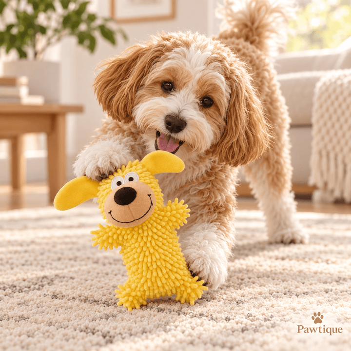 Pawtique WigglePup™ Chenille Squeaky Dog Toy - Pawtique