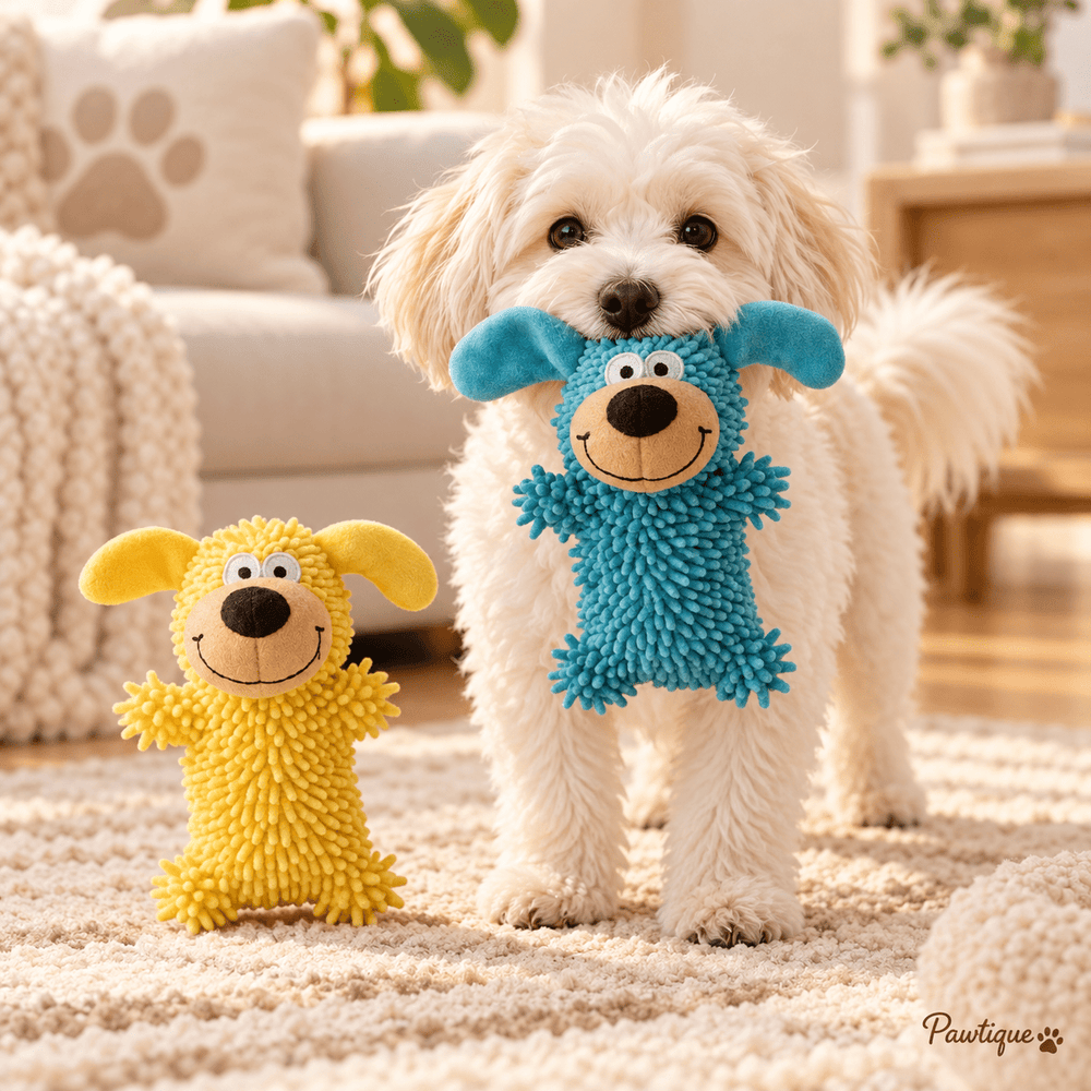 Pawtique WigglePup™ Chenille Squeaky Dog Toy - Pawtique