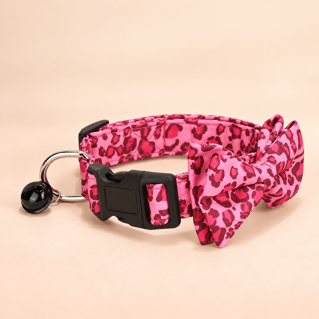 Pawtique WildCharm™ Leopard Bow Pet Collar - Pawtique