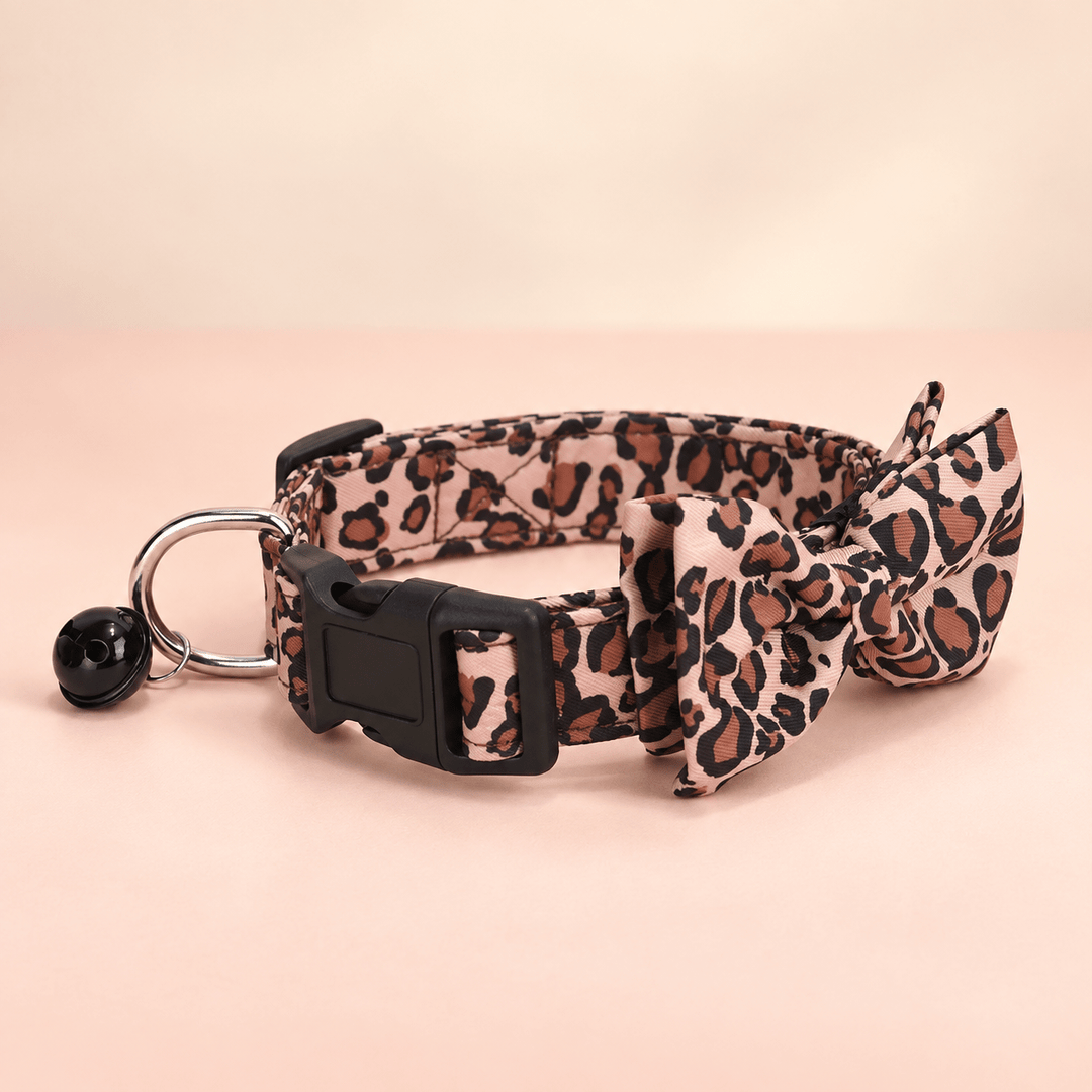 Pawtique WildCharm™ Leopard Bow Pet Collar - Pawtique