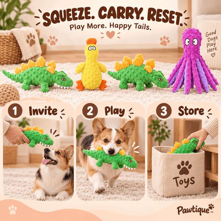 Pawtique WildPals™ Plush Squeaky Dog Toys - Pawtique