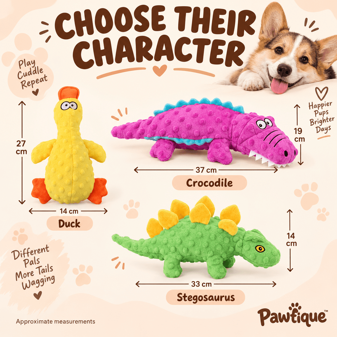 Pawtique WildPals™ Plush Squeaky Dog Toys - Pawtique