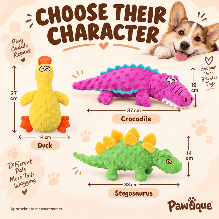 Pawtique WildPals™ Plush Squeaky Dog Toys - Pawtique