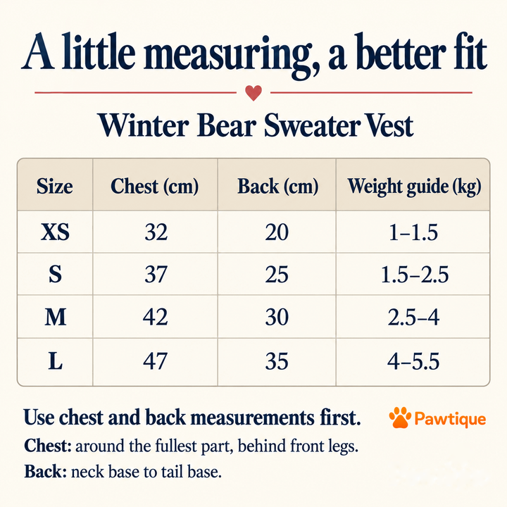 Pawtique WinterBear Knit Pet Sweater Vest - Pawtique