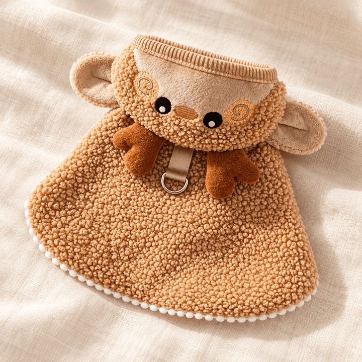 Pawtique Woodland Cheer Fleece Pet Cape - Pawtique