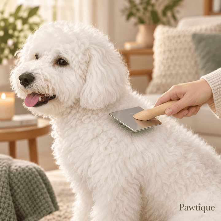 Pawtique WoodSlick™ Angled-Pin Slicker Brush - Pawtique