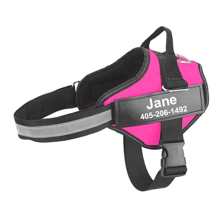 Personalized Reflective Dog Harness – Adjustable Nylon Dog Harness - Pawtique