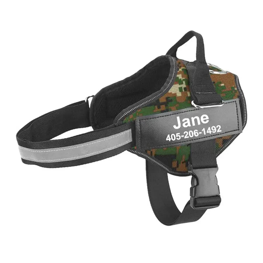 Personalized Reflective Dog Harness – Adjustable Nylon Dog Harness - Pawtique