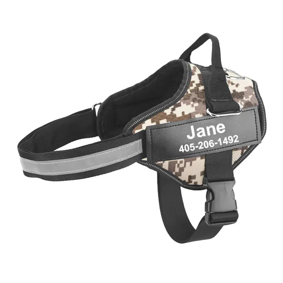 Personalized Reflective Dog Harness – Adjustable Nylon Dog Harness - Pawtique