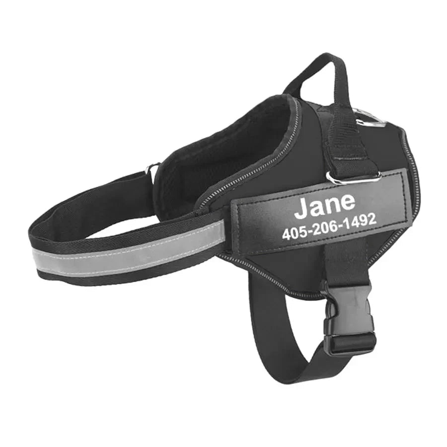 Personalized Reflective Dog Harness – Adjustable Nylon Dog Harness - Pawtique