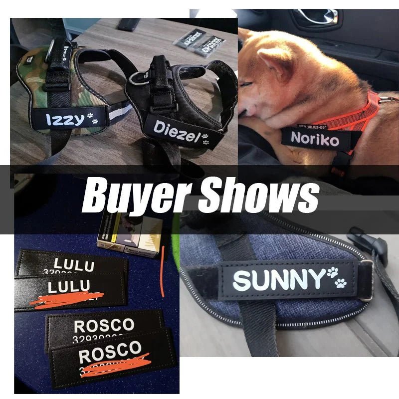 Personalized Velcro Name Tag for Dog Harness - Pawtique