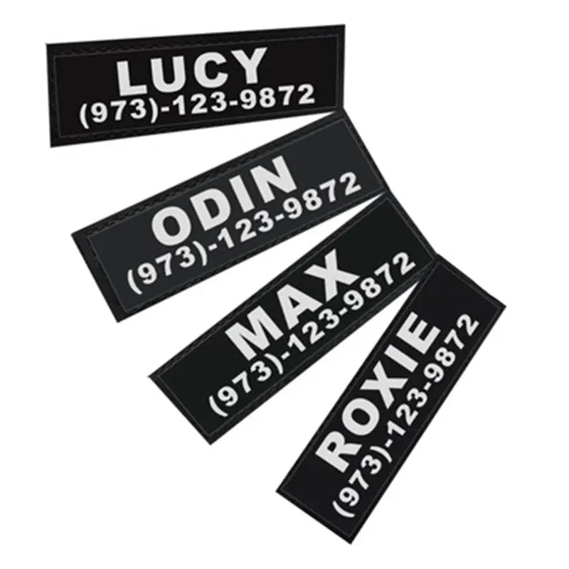 Personalized Velcro Name Tag for Dog Harness - Pawtique