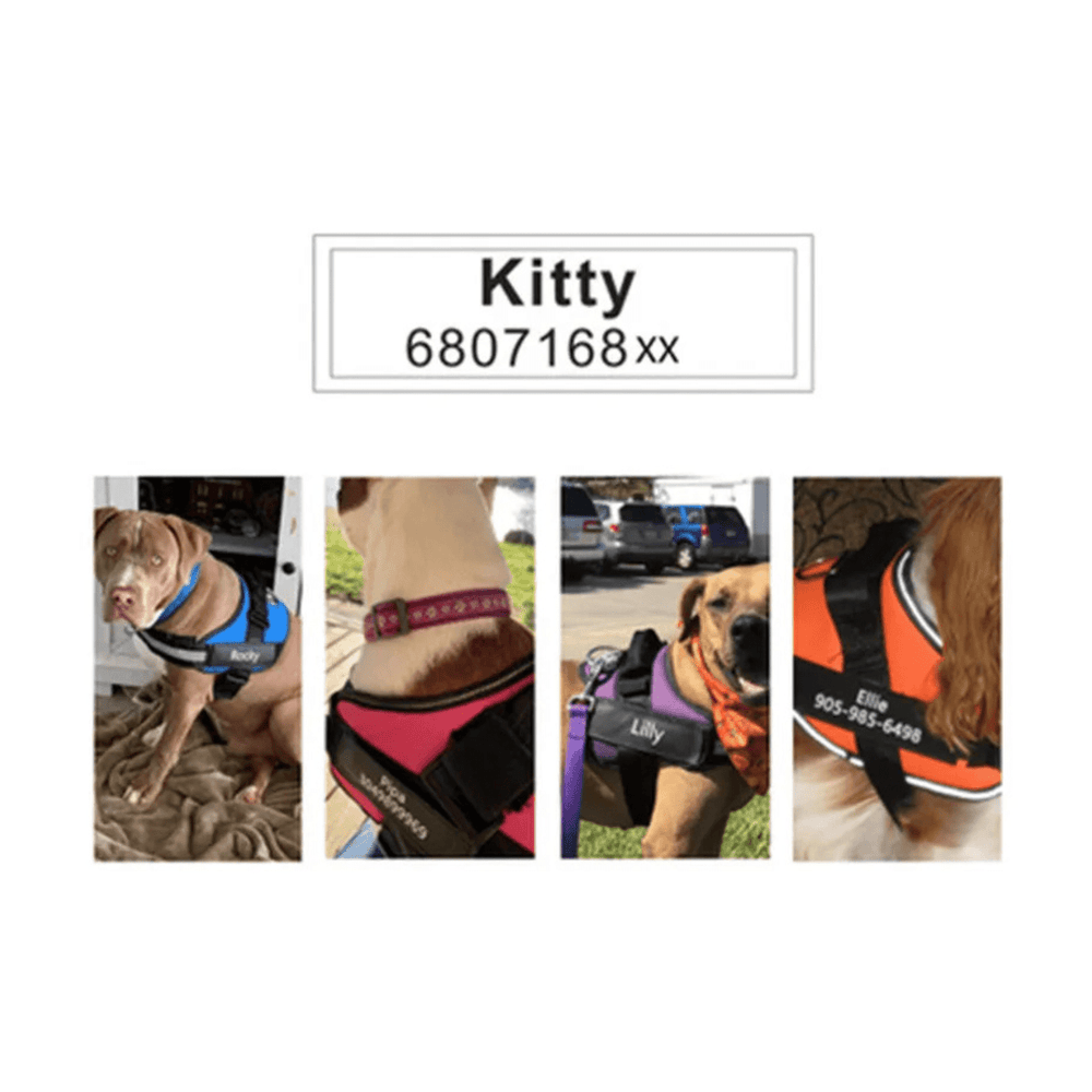 Personalized Velcro Name Tag for Dog Harness - Pawtique