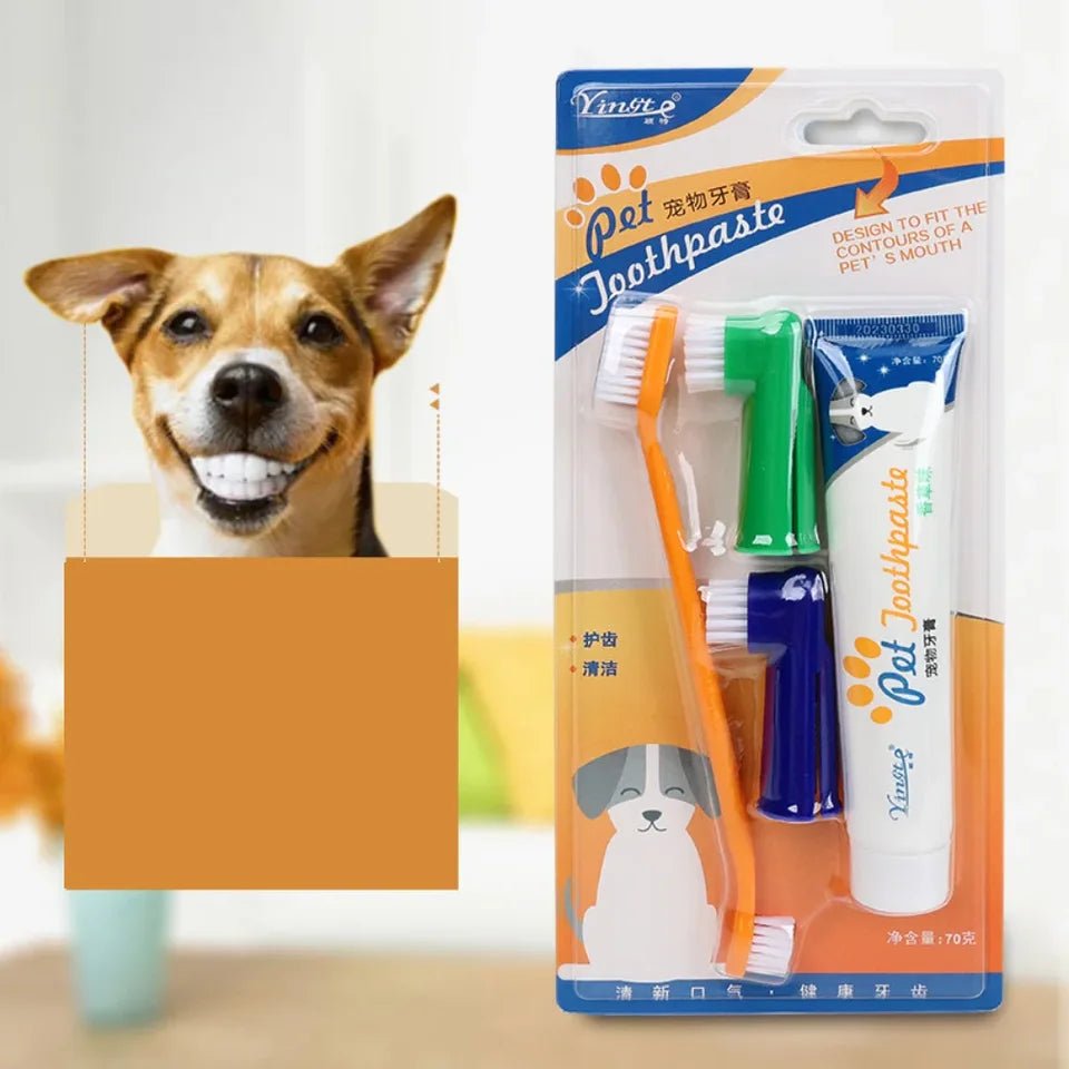 Pet Cleaning Tools Kit Gum Care Reduces Plaque &amp; Tartar Set - Pawtique