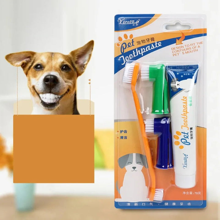 Pet Cleaning Tools Kit Gum Care Reduces Plaque &amp; Tartar Set - Pawtique