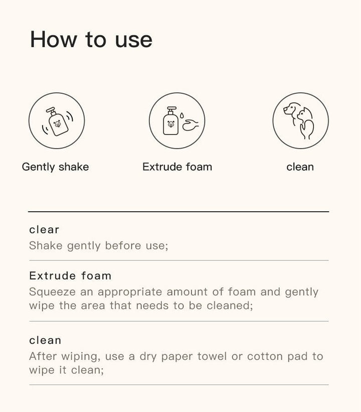Pet Coconut Oil No - Rinse Cleansing Foam - Pawtique
