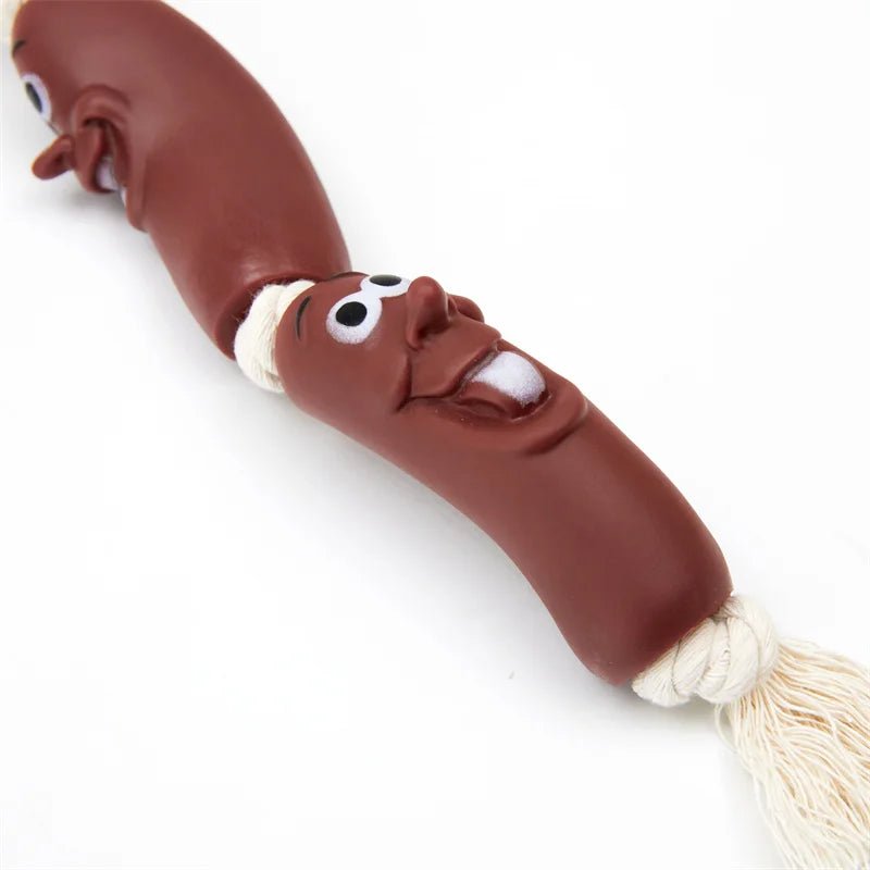 Pet Pull Toy Cotton Rope Sausage Resistant Bite - Pawtique