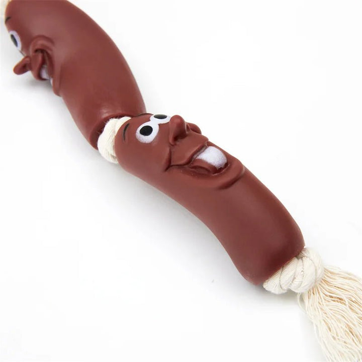 Pet Pull Toy Cotton Rope Sausage Resistant Bite - Pawtique