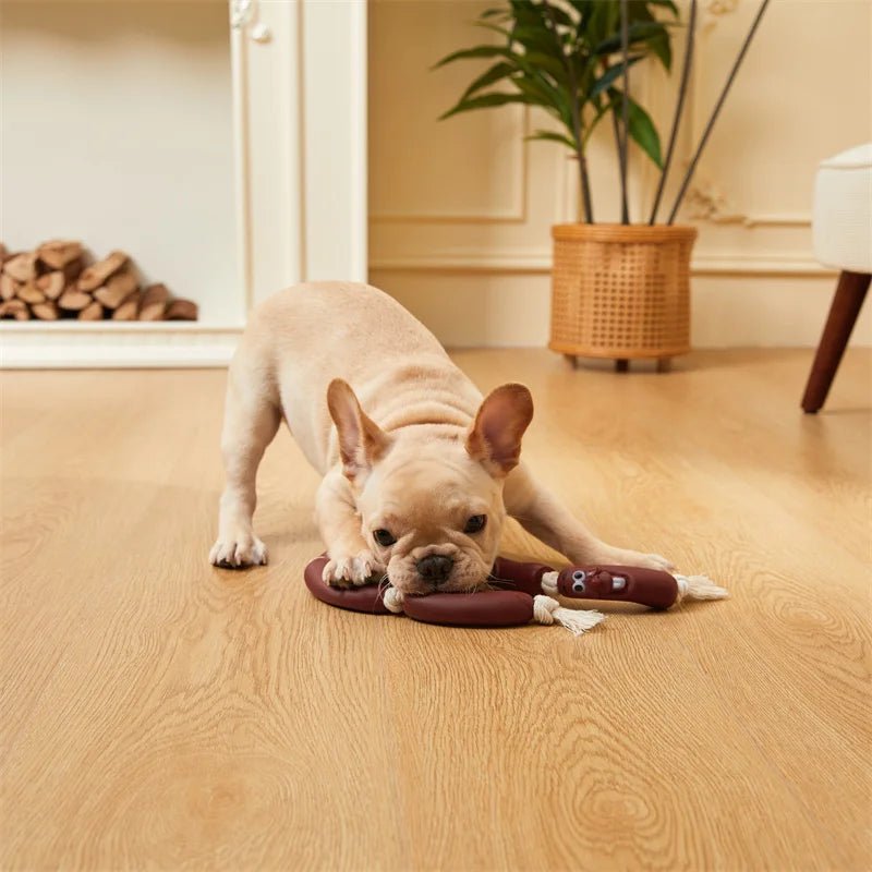 Pet Pull Toy Cotton Rope Sausage Resistant Bite - Pawtique