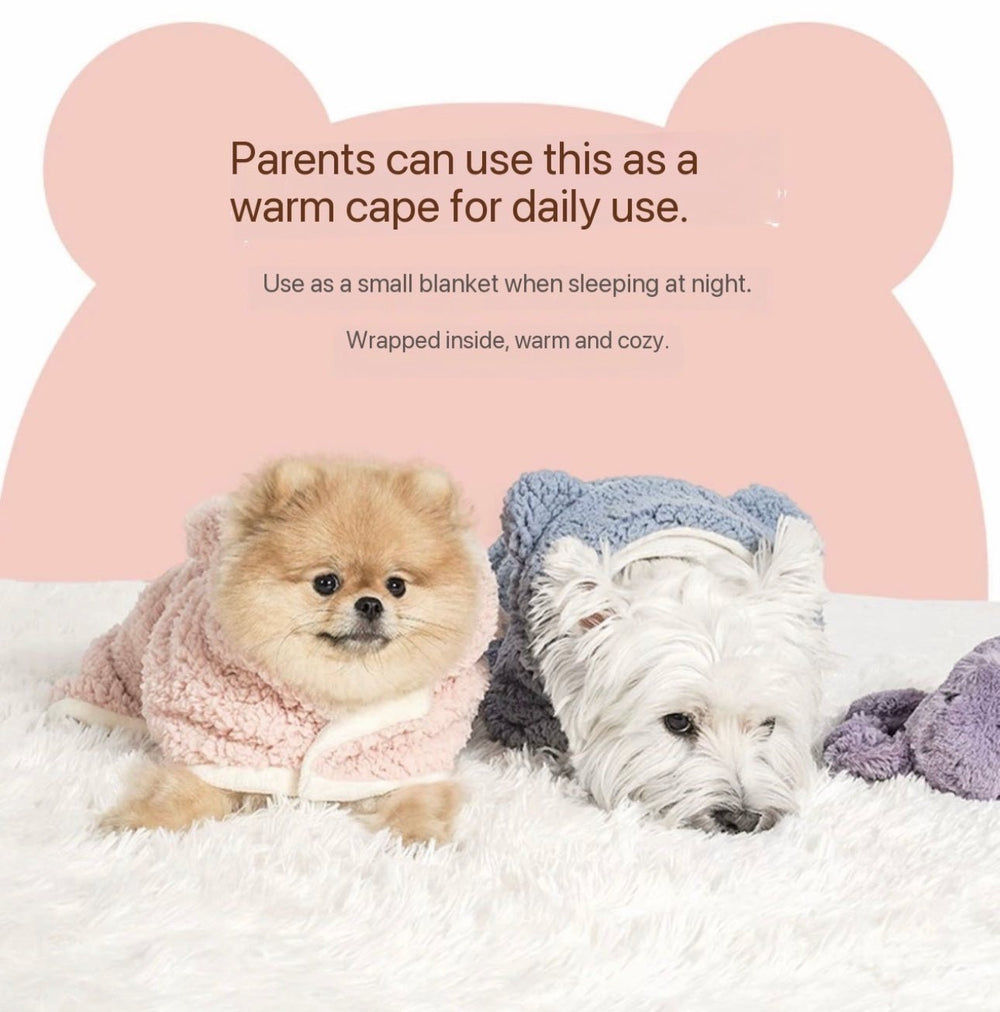 Pet Warm Cape - Snug, Cute & Easy for Your Furry Pal! - Pawtique