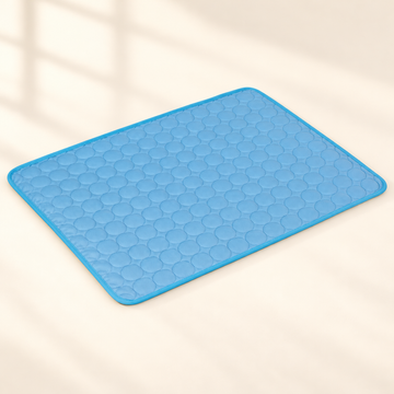 Quilted pet resting mat: blue hero