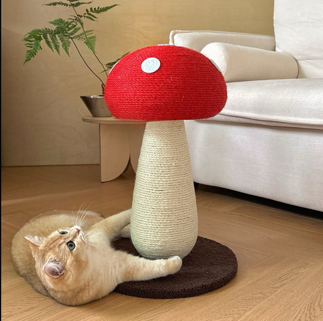 Red Mushroom Cat Scratching Post - Pawtique