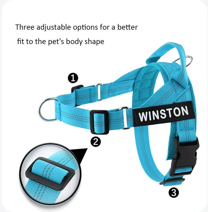 Reflective Adjustable Dog Harness – Personalized Harness for Walking - Pawtique