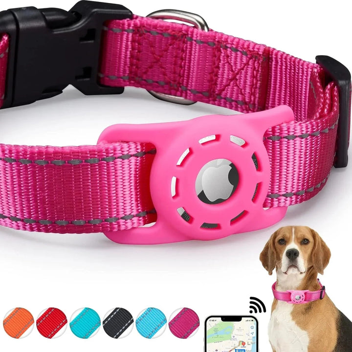Reflective Airtag Holder Dog Collar - Pawtique