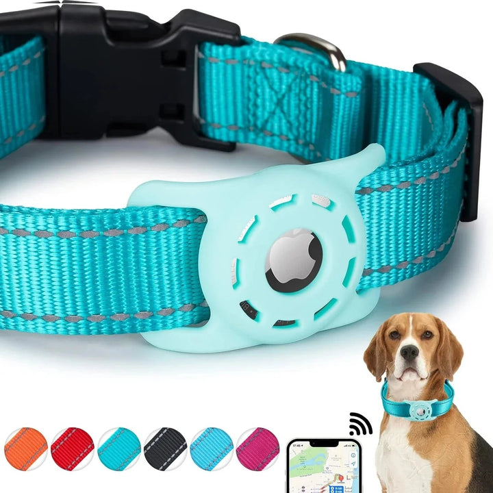 Reflective Airtag Holder Dog Collar - Pawtique