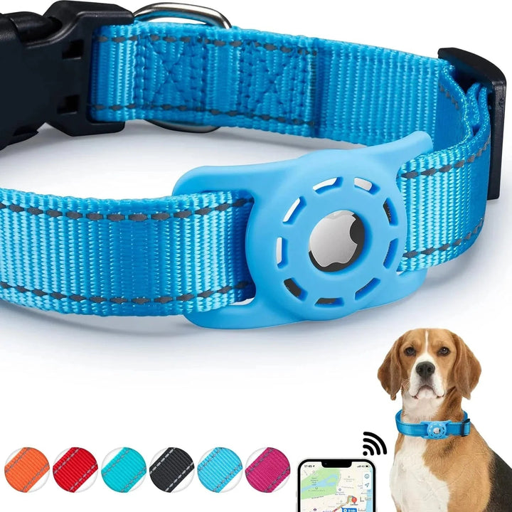 Reflective Airtag Holder Dog Collar - Pawtique