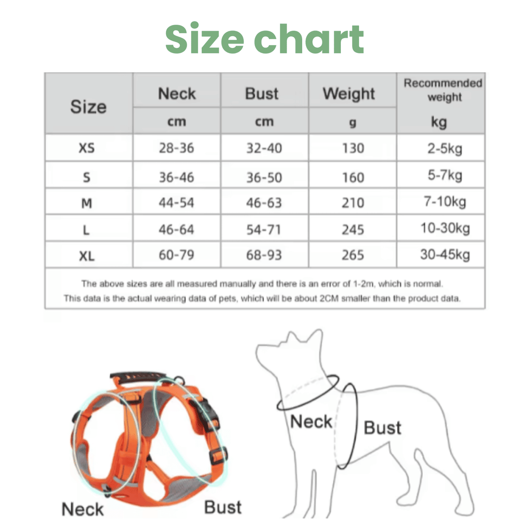 Reflective Dog Harness – Adjustable Nylon Harness for Walking - Pawtique