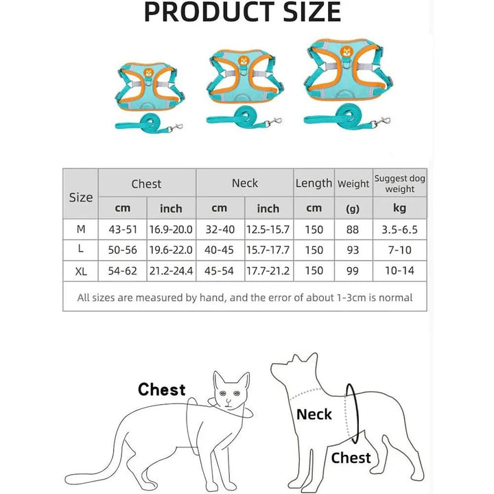 Reflective Dog Harness – Comfortable Nylon Harness for Walking - Pawtique
