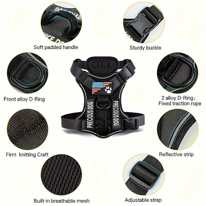 Reflective Service Dog Harness – Adjustable &amp; Comfortable - Pawtique