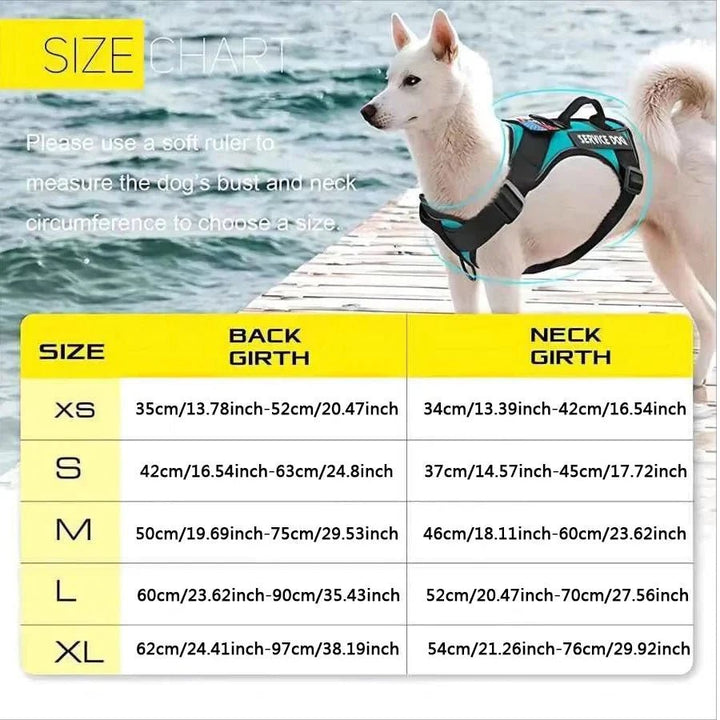 Reflective Service Dog Harness – Adjustable &amp; Comfortable - Pawtique