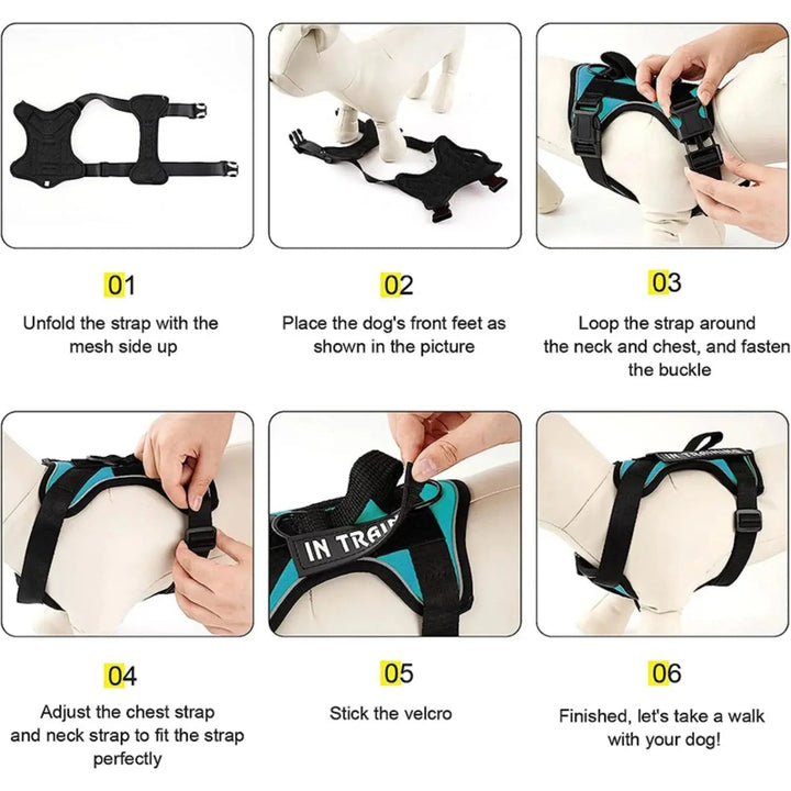 Reflective Service Dog Harness – Adjustable &amp; Comfortable - Pawtique