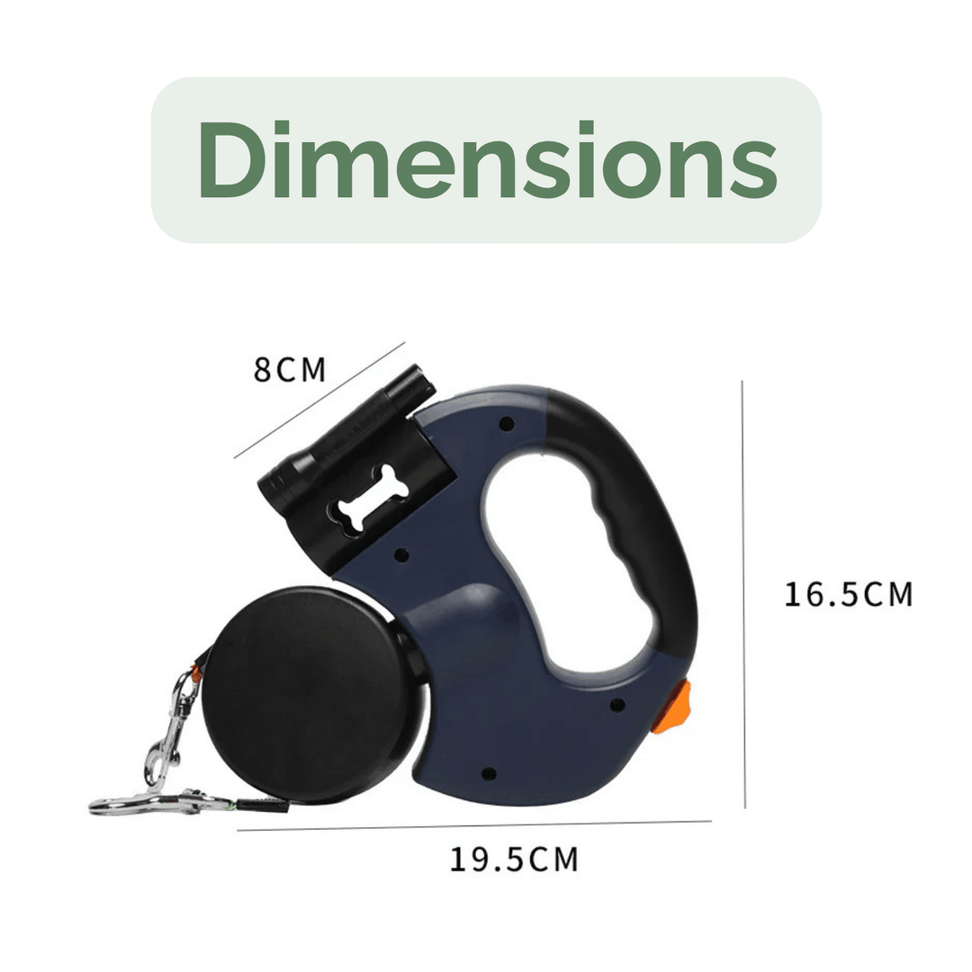 Retractable Double Dog Leash – 360° Rotatable &amp; Anti - Tangle | Reflective 3M Leashes &amp; Brake System - Pawtique