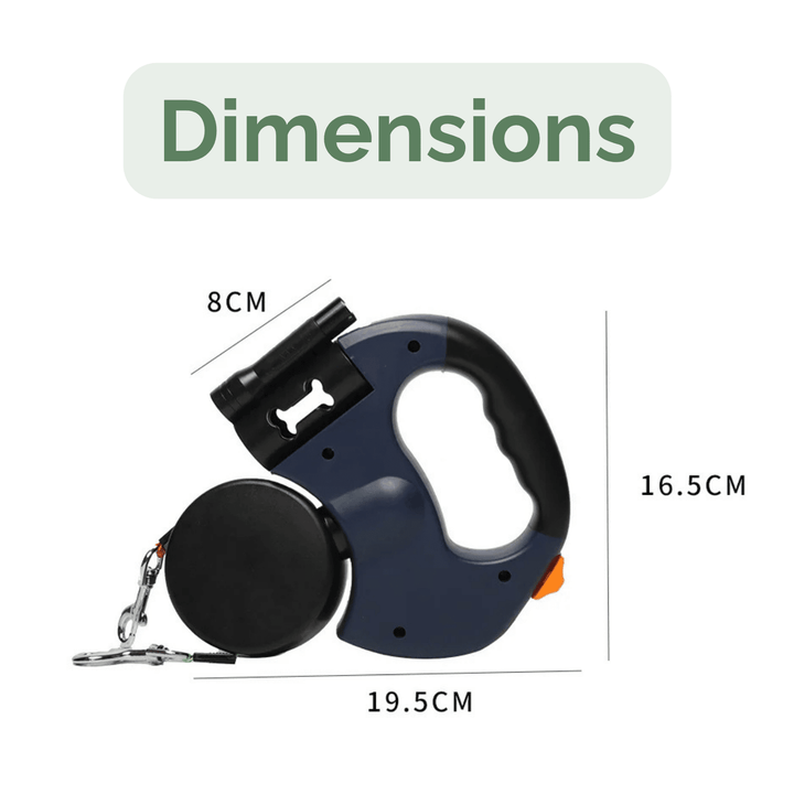 Retractable Double Dog Leash – 360° Rotatable &amp; Anti - Tangle | Reflective 3M Leashes &amp; Brake System - Pawtique