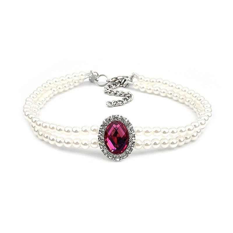 Rhinestone Jeweled Pet Necklace - Pawtique