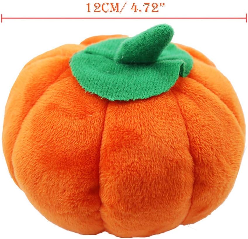 SEIS 3 Pcs Pumpkin Dog Chew Toys Pet Squeaky Toy Halloween Plush Cat Playing Toys (3 Pcs) - Pawtique