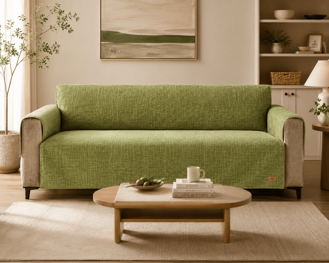 Slipsafe Waterproof Non-Slip Chenille Pet Couch Cover - Pawtique