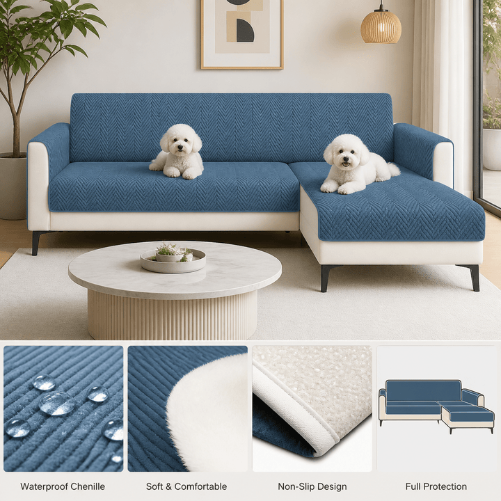 SlipSafe Waterproof Non-Slip Pet Couch Cover - Pawtique