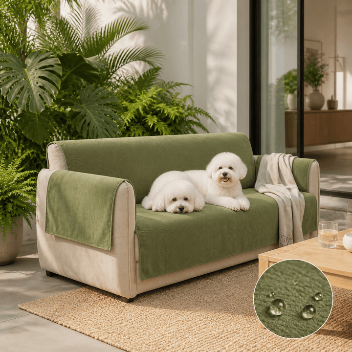 SlipSafe Waterproof Non-Slip Pet Couch Cover - Pawtique