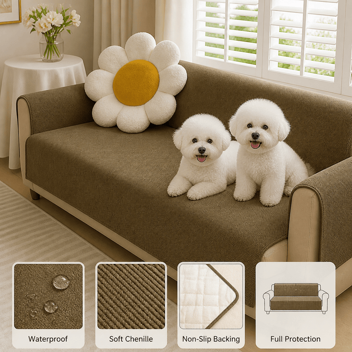 SlipSafe Waterproof Non-Slip Pet Couch Cover - Pawtique