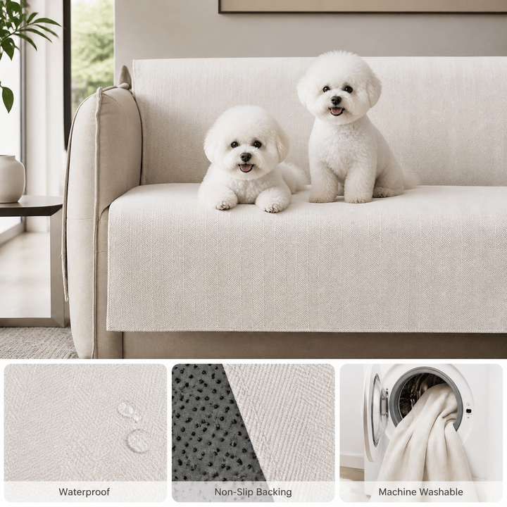 SlipSafe Waterproof Non-Slip Pet Couch Cover - Pawtique