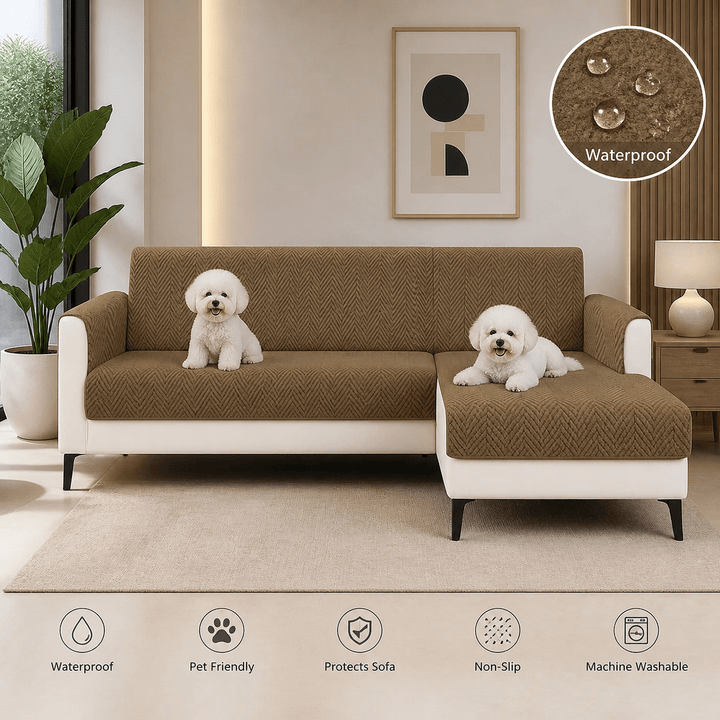 SlipSafe Waterproof Non-Slip Pet Couch Cover - Pawtique