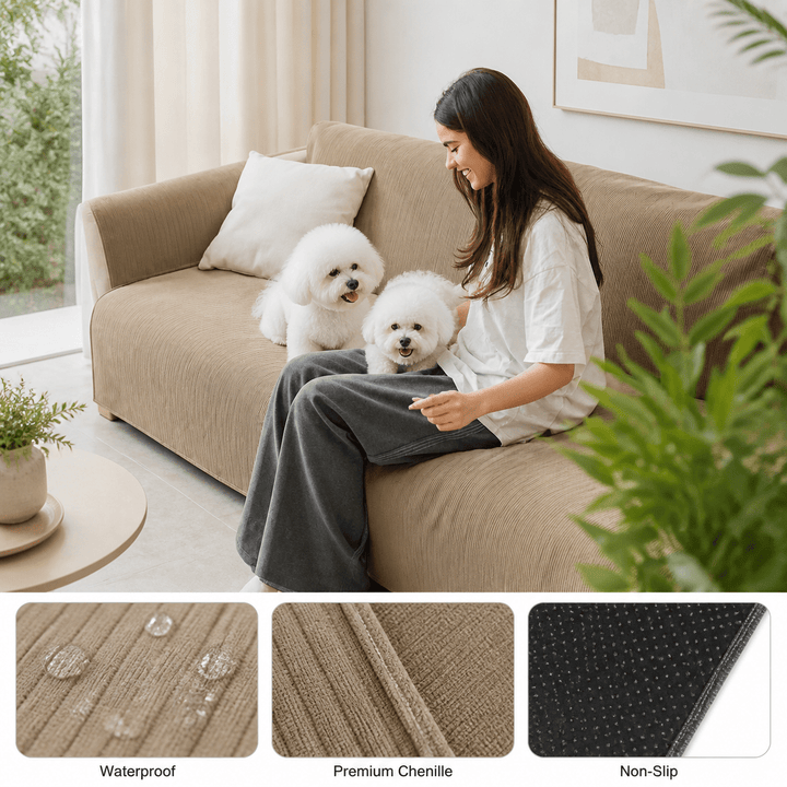 SlipSafe Waterproof Non-Slip Pet Couch Cover - Pawtique