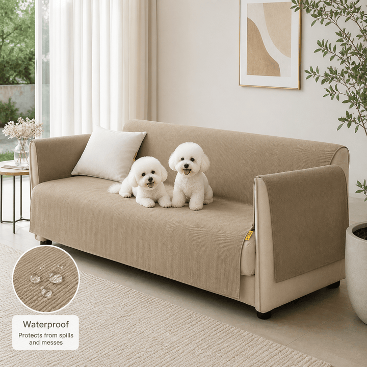SlipSafe Waterproof Non-Slip Pet Couch Cover - Pawtique