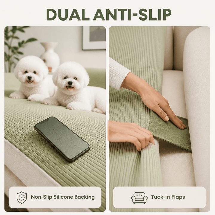 SlipSafe Waterproof Non-Slip Pet Couch Cover - Pawtique