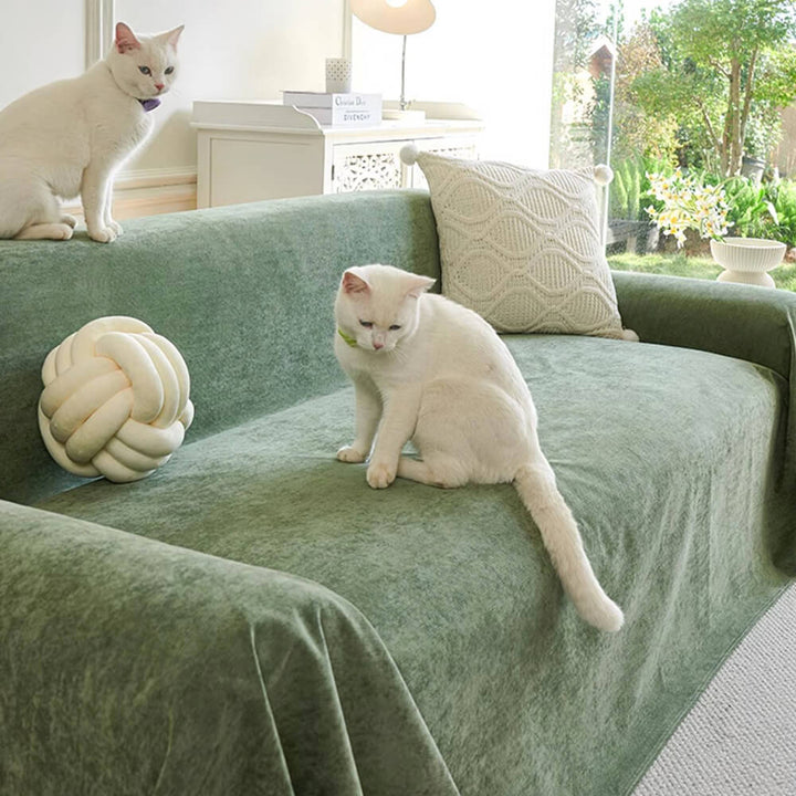 Soft and Waterproof Scratch-Resistant Non-Linting Throw Sectional Couch Cover - Pawtique